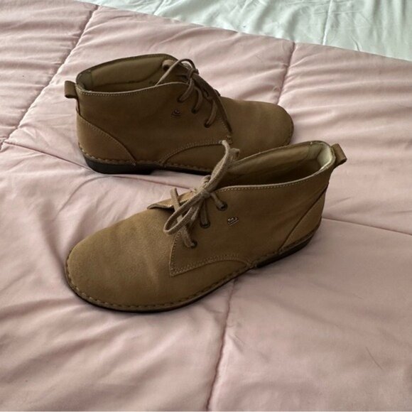 Finn Comfort Tan Nubuck Desert Boots Women’s 9 Granola Girl CabinCore Style - Picture 4 of 13